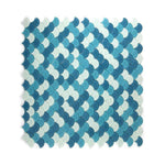 Fish Scale Ocean Glossy Glass Mosaic Tile Fish Scale Ocean Glossy Glass Mosaic Tile - American Tile Depot
