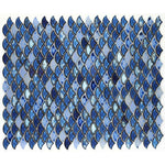 Fish Scale Royal Blue Glossy Porcelain Mosaic Tile Fish Scale Royal Blue Glossy Porcelain Mosaic Tile - American Tile Depot