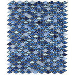 Fish Scale Royal Blue Glossy Porcelain Mosaic Tile Fish Scale Royal Blue Glossy Porcelain Mosaic Tile - American Tile Depot