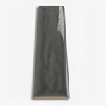 3x12 Flux Dark Gray Ceramic Bullnose Tile - American Tile Depot