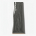 3x12 Flux Dark Gray Ceramic Bullnose Tile - American Tile Depot