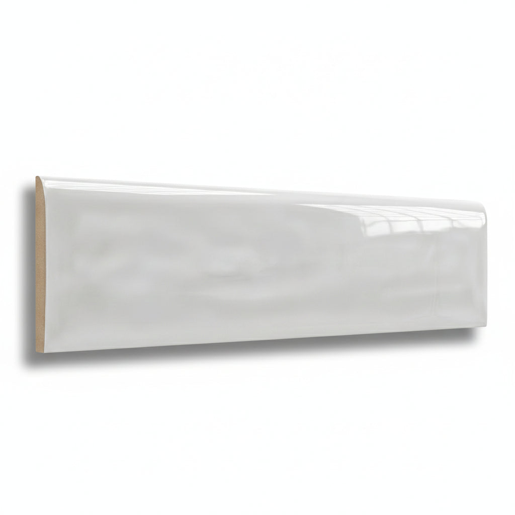 3x12 Flux White Ceramic Bullnose Tile 3x12 Flux White Ceramic Bullnose Tile - American Tile Depot
