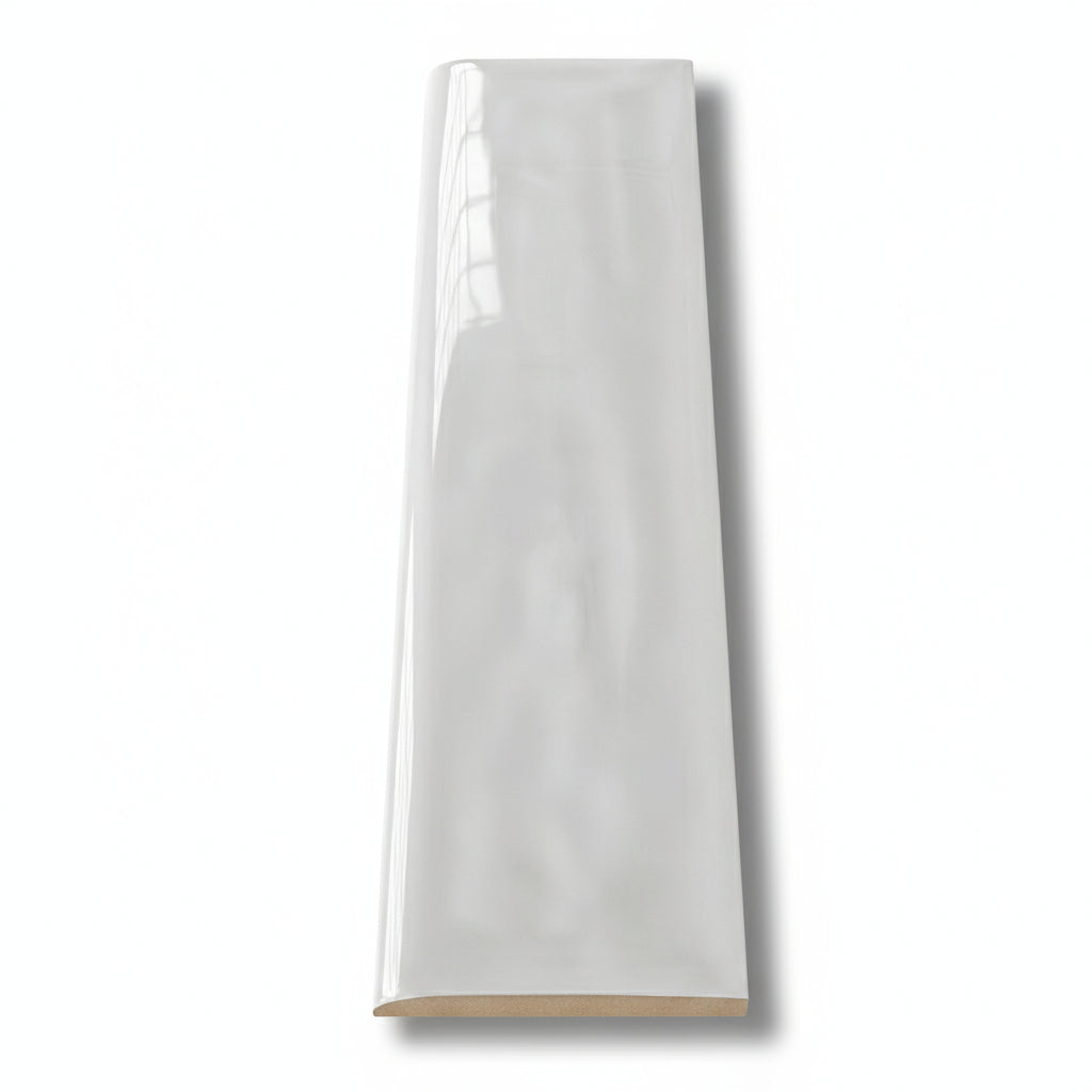 3x12 Flux White Ceramic Bullnose Tile - American Tile Depot