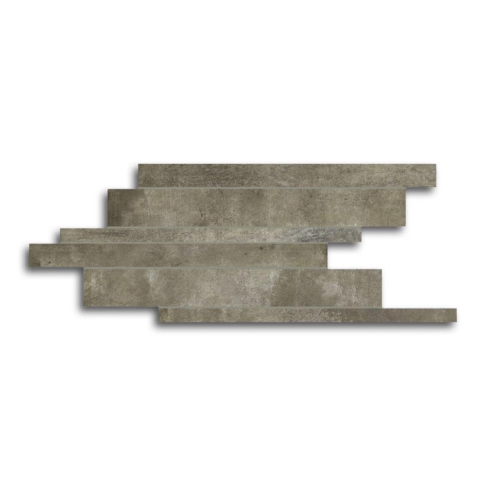 Forme Gris Modulo Listello Linear Porcelain Mosaic Tile Forme Gris Modulo Listello Linear Porcelain Mosaic Tile - American Tile Depot