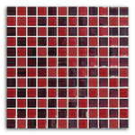 Garnet Square Glass Mosaic Wall Tile Garnet Square Glass Mosaic Wall Tile - American Tile Depot