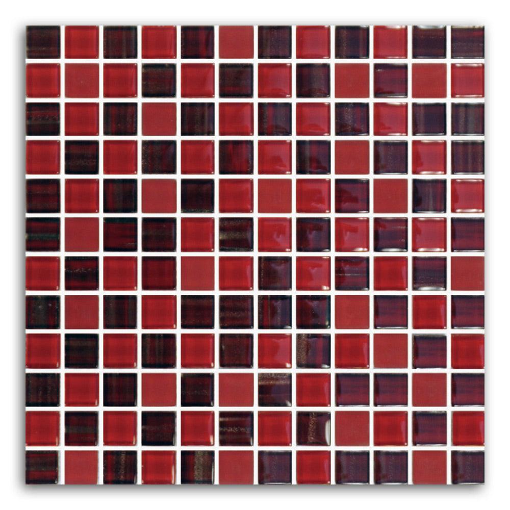 Garnet Square Glass Mosaic Wall Tile Garnet Square Glass Mosaic Wall Tile - American Tile Depot