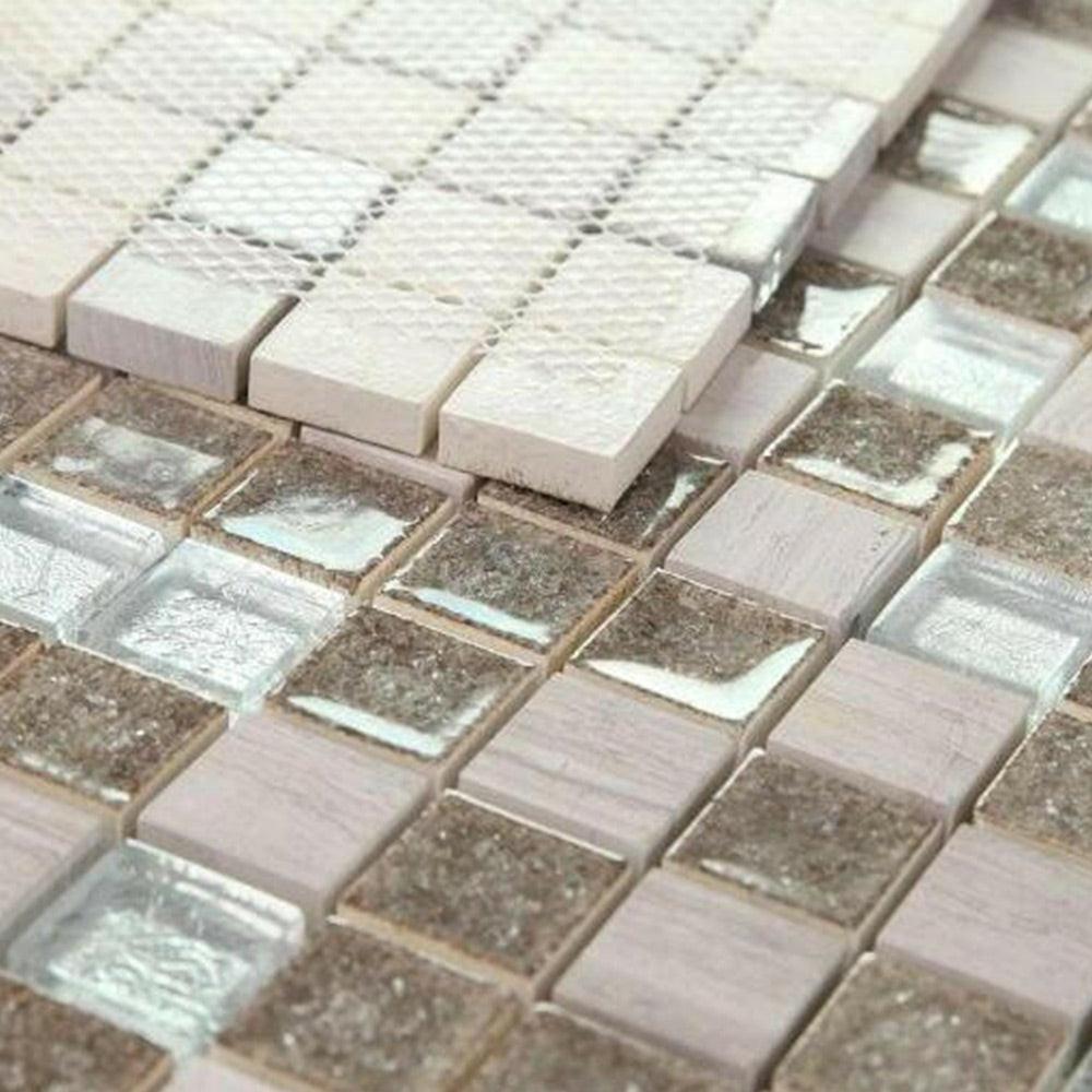 Garnet Swiss Grey New Square Mosaic Wall Tile Garnet Swiss Grey New Square Mosaic Wall Tile - American Tile Depot