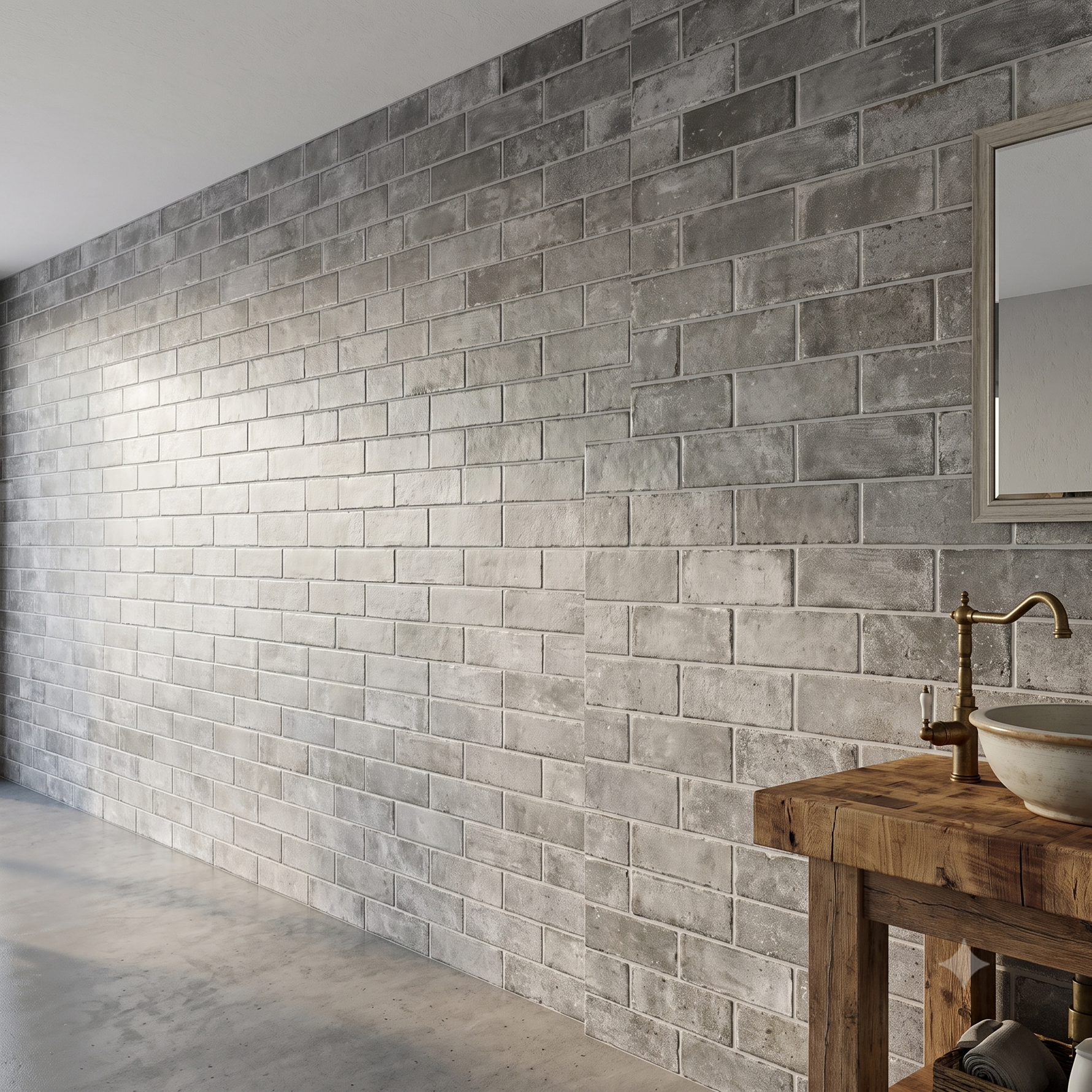 6x12 Mirambell Gris Matte Brick Look Porcelain Tile - American Tile Depot