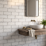 6x12 Mirambell Blanco Matte Brick Look Porcelain Tile - American Tile Depot