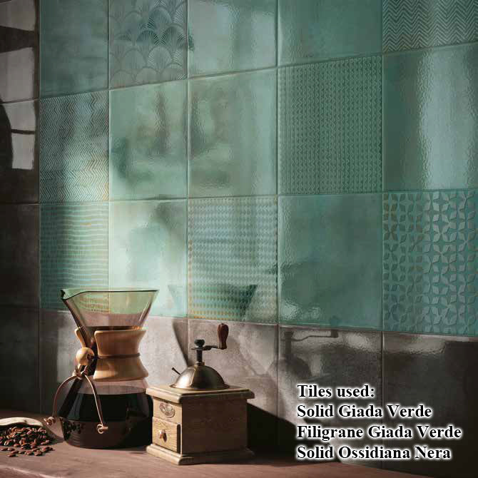 8x8 Ossidiana Nera Solid Glossy Ceramic Wall Tile 8x8 Ossidiana Nera Solid Glossy Ceramic Wall Tile - American Tile Depot