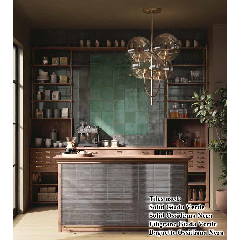 8x8 Giada Verde Solid Glossy Ceramic Wall Tile - American Tile Depot