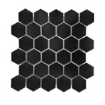 Gio Black Matte 2" Hexagon Porcelain Mosaic Tile Gio Black Matte 2" Hexagon Porcelain Mosaic Tile - American Tile Depot