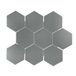 Gio Gray Matte 4" Hexagon Porcelain Mosaic Tile Gio Gray Matte 4" Hexagon Porcelain Mosaic Tile - American Tile Depot