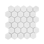Gio White Glossy 2" Hexagon Porcelain Mosaic Tile Gio White Glossy 2" Hexagon Porcelain Mosaic Tile - American Tile Depot