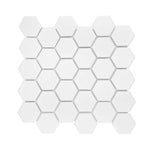 Gio White Matte 2" Hexagon Porcelain Mosaic Tile Gio White Matte 2" Hexagon Porcelain Mosaic Tile - American Tile Depot