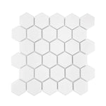 Gio White Matte 2" Hexagon Porcelain Mosaic Tile Gio White Matte 2" Hexagon Porcelain Mosaic Tile - American Tile Depot