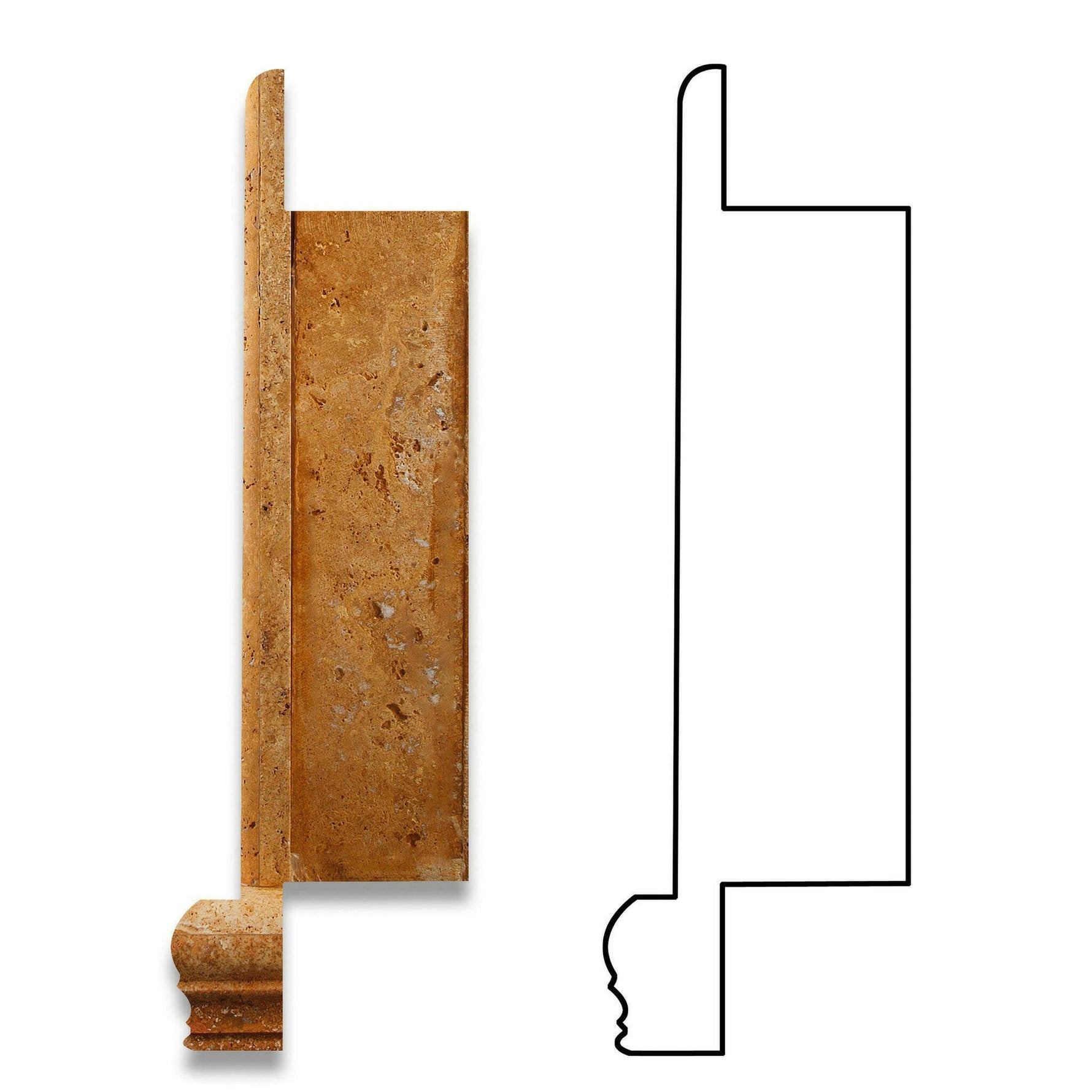 Gold / Yellow Travertine Hand-Made Custom Shampoo Niche / Shelf - SMALL - Honed Gold / Yellow Travertine Hand-Made Custom Shampoo Niche / Shelf - SMALL - Honed - American Tile Depot