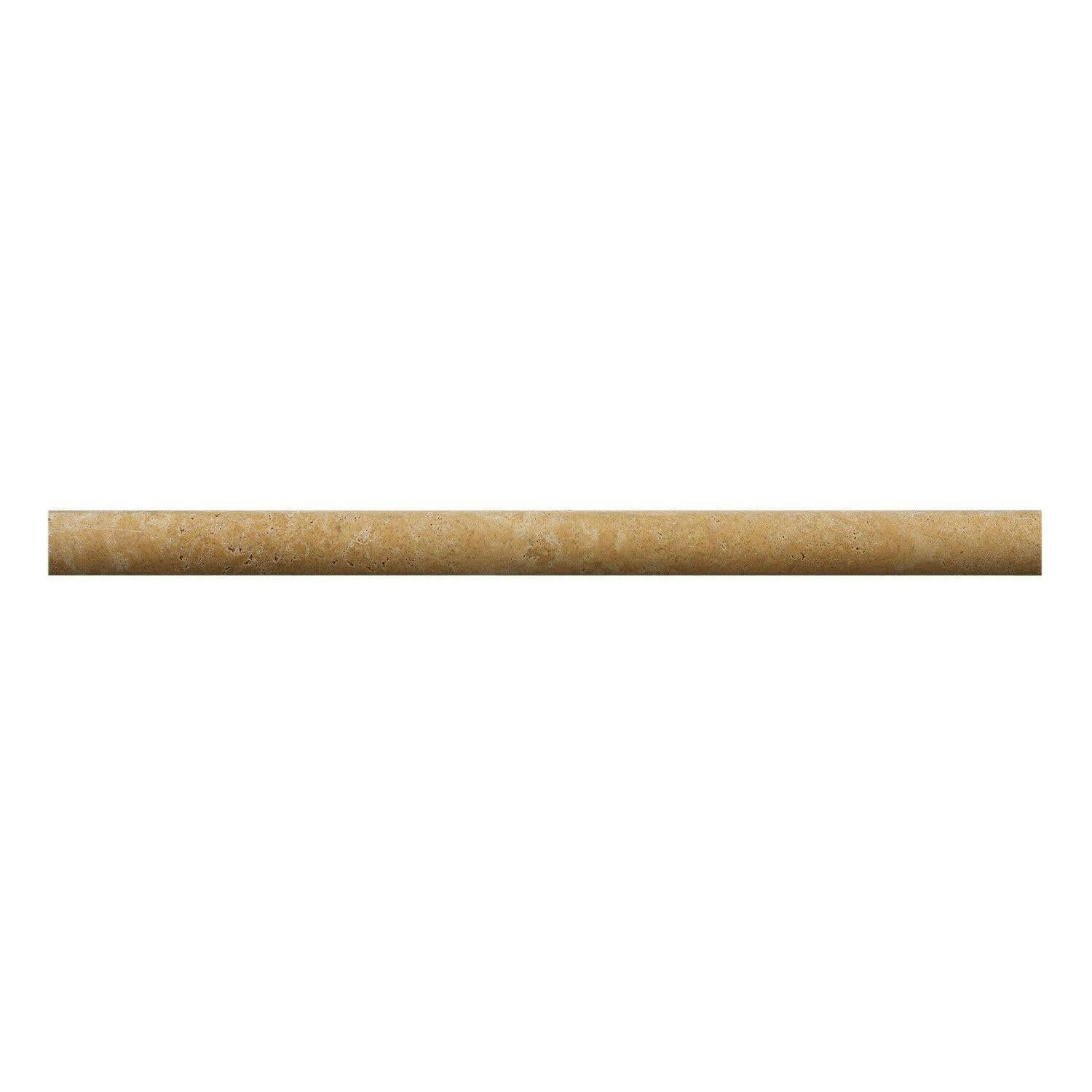 Gold / Yellow Travertine Honed 3/4x12 Bullnose Liner Gold / Yellow Travertine Honed 3/4x12 Bullnose Liner - American Tile Depot