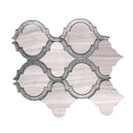 Grace Crystal Grey Arabesque Waterjet Mosaic Wall Tile Grace Crystal Grey Arabesque Waterjet Mosaic Wall Tile - American Tile Depot