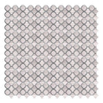 Grace Crystal Grey Arabesque Waterjet Mosaic Wall Tile Grace Crystal Grey Arabesque Waterjet Mosaic Wall Tile - American Tile Depot