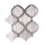 Grace Crystal Grey Arabesque Waterjet Mosaic Wall Tile Grace Crystal Grey Arabesque Waterjet Mosaic Wall Tile - American Tile Depot