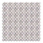 Grace Crystal Grey Arabesque Waterjet Mosaic Wall Tile Grace Crystal Grey Arabesque Waterjet Mosaic Wall Tile - American Tile Depot