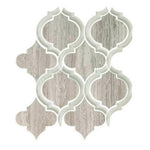 Grace Grey Arabesque Waterjet Mosaic Wall Tile Grace Grey Arabesque Waterjet Mosaic Wall Tile - American Tile Depot
