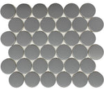 2" Cerelia Gray Matte Penny Porcelain Mosaic Tile-American Tile Depot