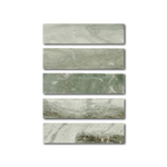 2.5x10 Mineralis Green Brick Polished Marble Tile - American Tile Depot