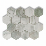 Mineralis Green Mix Hexagon Marble Polished Mosaic Tile - American Tile Depot