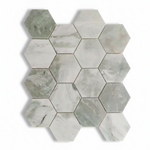 Mineralis Green Mix Hexagon Marble Polished Mosaic Tile - American Tile Depot