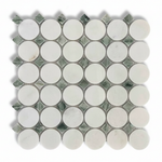 Mineralis Green Mix Circle Marble Polished Mosaic Tile - American Tile Depot