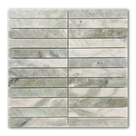 Mineralis Green Mix Stacked Marble Polished Mosaic Tile - American Tile Depot