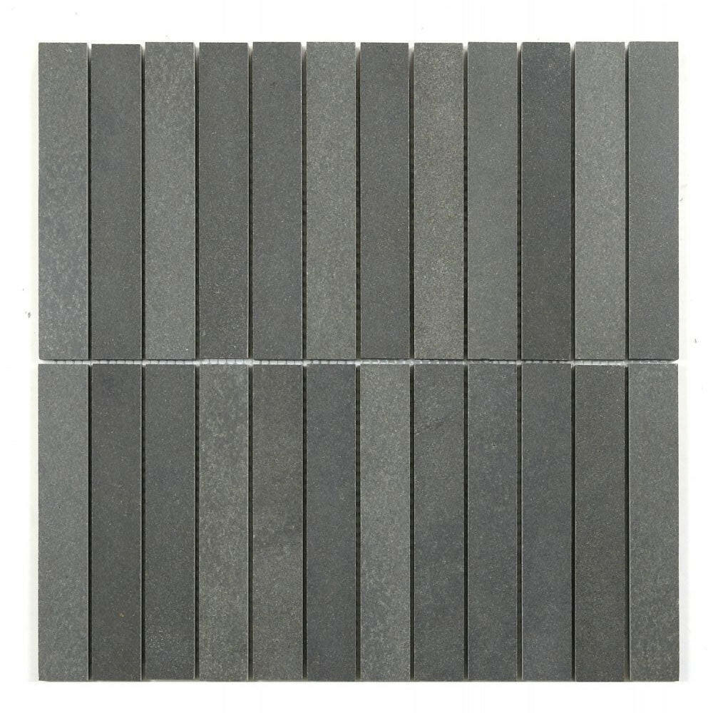 Groove Basalt Linear Marble Honed Mosaic Tile Groove Basalt Linear Marble Honed Mosaic Tile - American Tile Depot