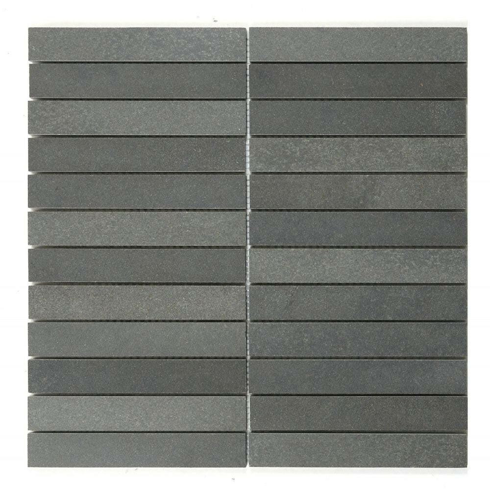 Groove Basalt Linear Marble Honed Mosaic Tile Groove Basalt Linear Marble Honed Mosaic Tile - American Tile Depot