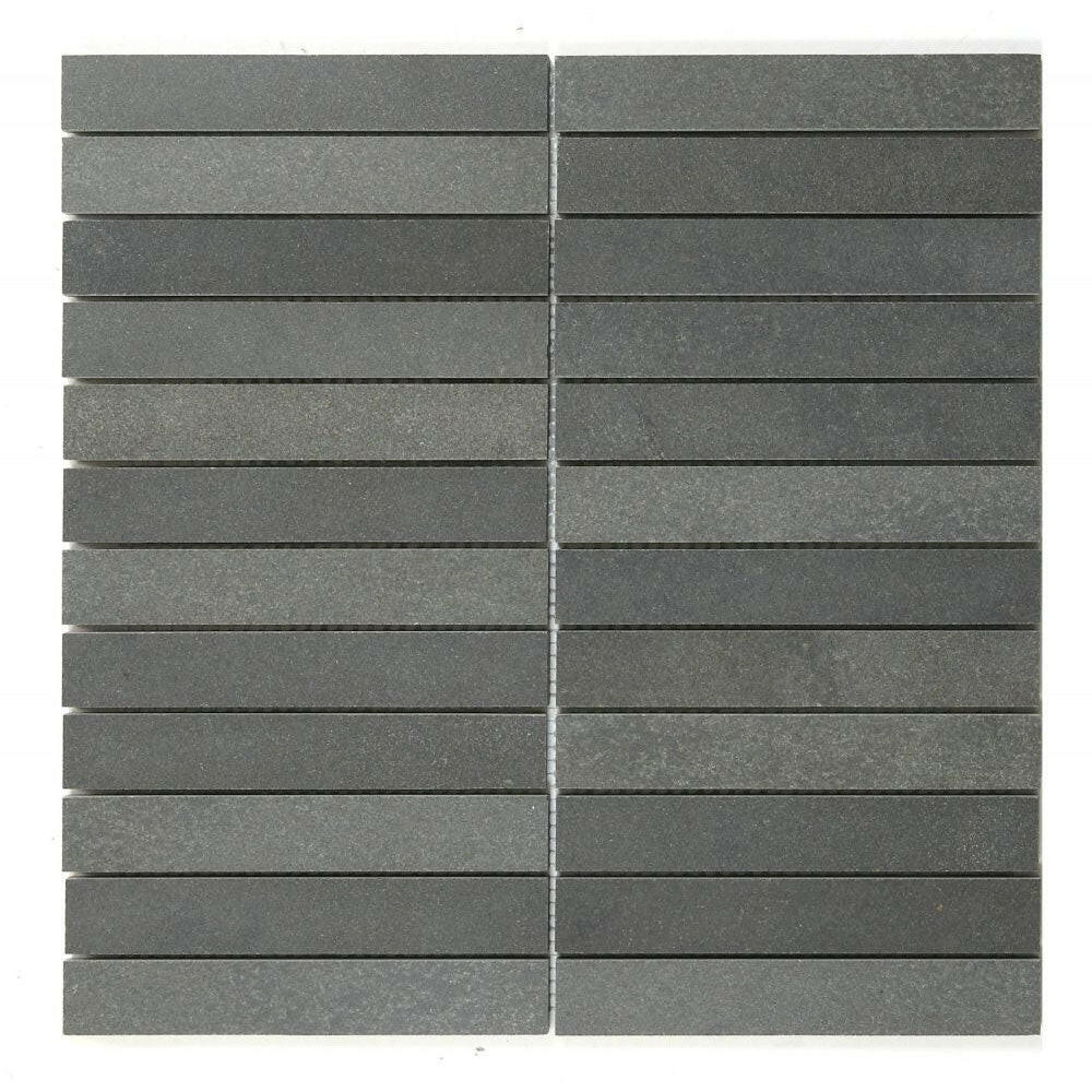 Groove Basalt Linear Marble Honed Mosaic Tile Groove Basalt Linear Marble Honed Mosaic Tile - American Tile Depot