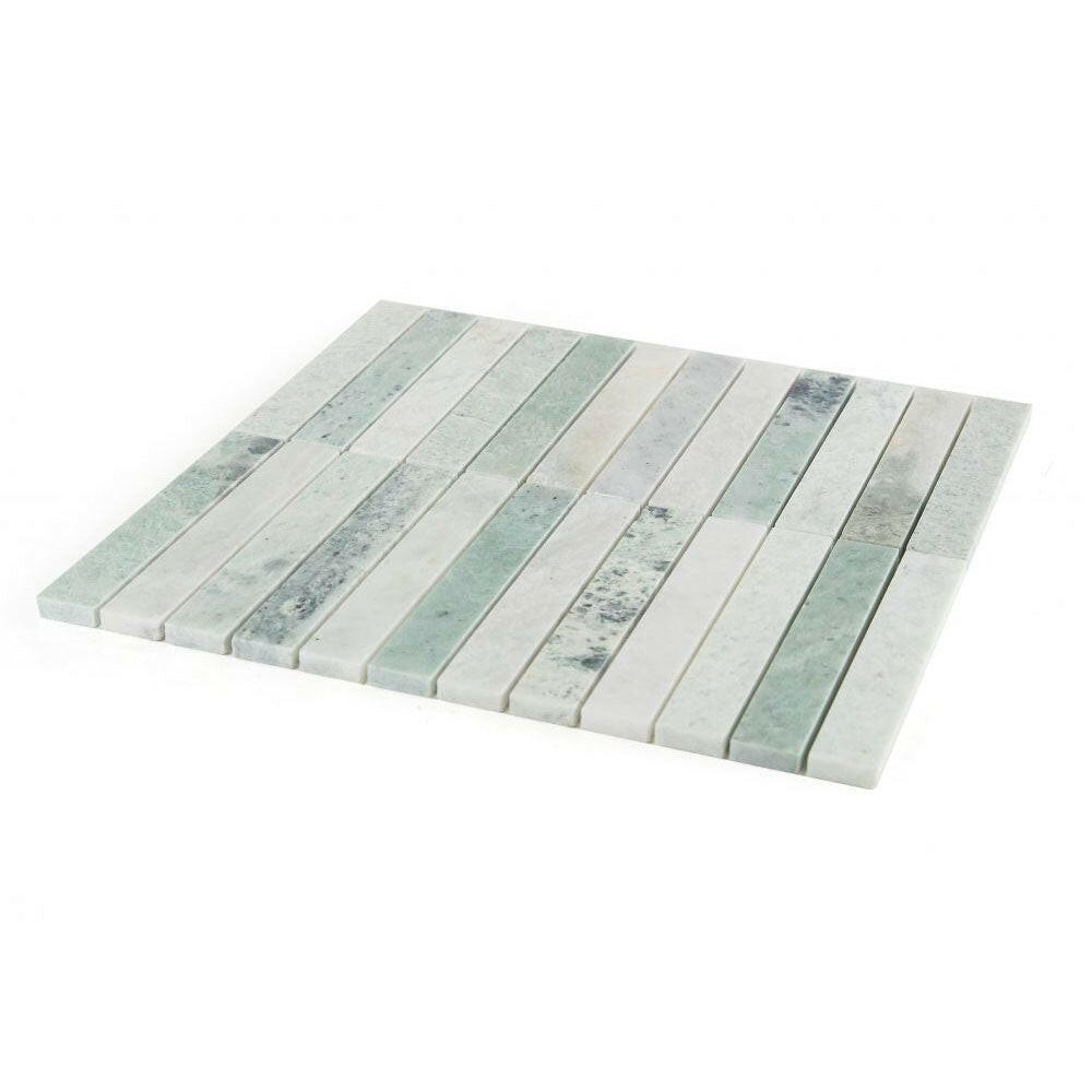 Groove Jade Linear Marble Mosaic Tile Groove Jade Linear Marble Mosaic Tile - American Tile Depot