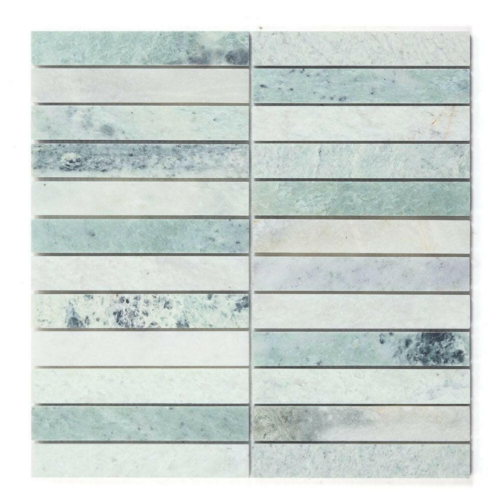 Groove Jade Linear Marble Mosaic Tile Groove Jade Linear Marble Mosaic Tile - American Tile Depot