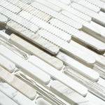 Grove Calacatta Gold Linear Glass Mosaic Wall Tile Grove Calacatta Gold Linear Glass Mosaic Wall Tile - American Tile Depot