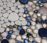 Venus Night Atlas Pebble Porcelain Mosaic Tile