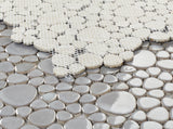 Venus Noon Grey Pebble Porcelain Mosaic Tile