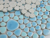 Venus Noon Jewel Blue Pebble Porcelain Mosaic Tile