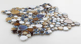 Venus Night Mango Pebble Porcelain Mosaic Tile