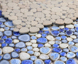 Venus Noon Sapphire Pebble Porcelain Mosaic Tile