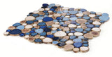 Venus Night Seaside Pebble Porcelain Mosaic Tile