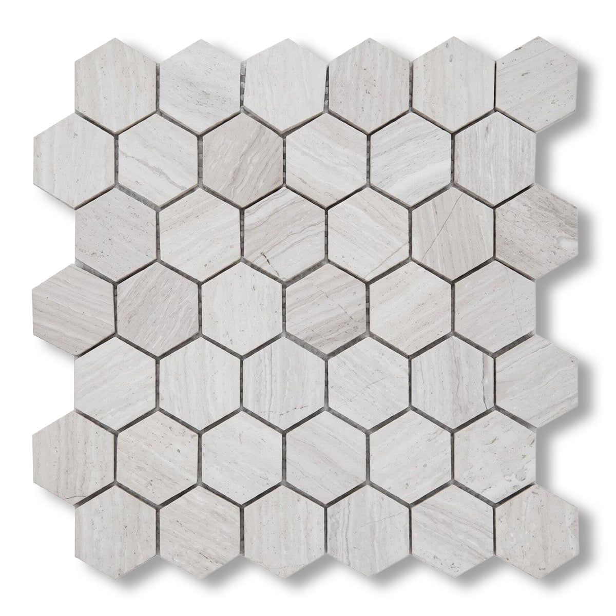 Haisa Light Limestone Honed 2" Hexagon Mosaic Tile - American Tile Depot