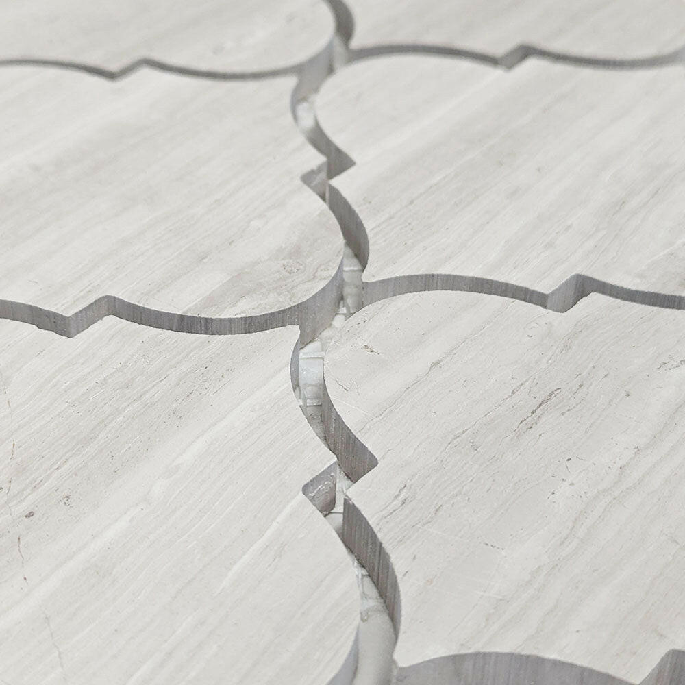 Haisa Light Limestone Honed 4" Lantern Mosaic Tile Haisa Light Limestone Honed 4" Lantern Mosaic Tile - American Tile Depot