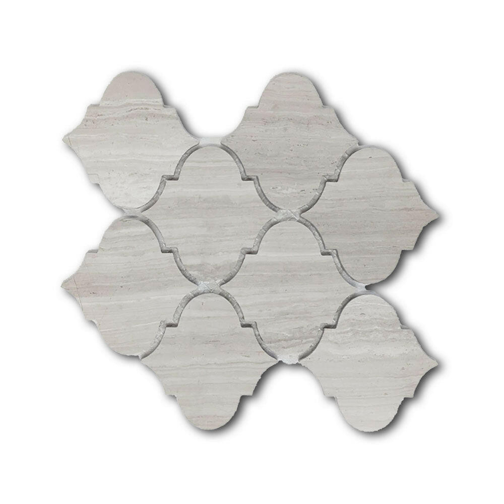 Haisa Light Limestone Honed 4" Lantern Mosaic Tile Haisa Light Limestone Honed 4" Lantern Mosaic Tile - American Tile Depot