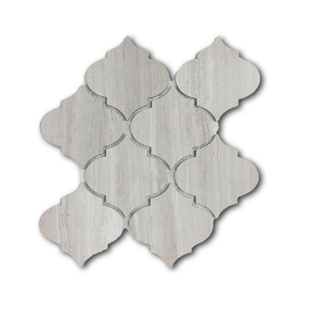 Haisa Light Limestone Honed 4" Lantern Mosaic Tile Haisa Light Limestone Honed 4" Lantern Mosaic Tile - American Tile Depot