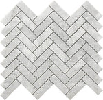 Mineralis Herringbone Polished Stone & Glass Mosaic Tile-American Tile Depot